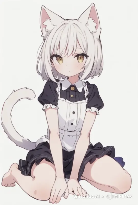 女孩害羞的低下头 by Hailuo AI Video Generator
