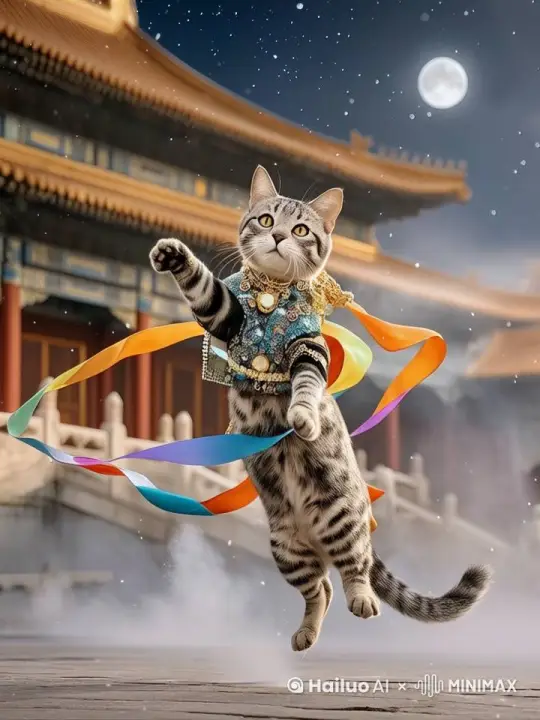 画面主体动态呈现，动作自然流畅，环境光，符合逻辑，极致细节，镜头锁定，超真实动态捕捉。人物脸部不变形。清晰自然，不模糊，高质量，没有瑕疵，锁定摄像机， by Hailuo AI Video Generator
