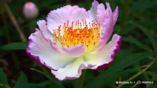 牡丹从花苞到开花延时视频 by Hailuo AI Video Generator