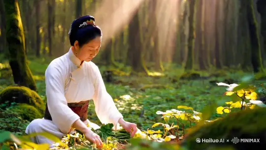 王宝钏挖野菜 by Hailuo AI Video Generator
