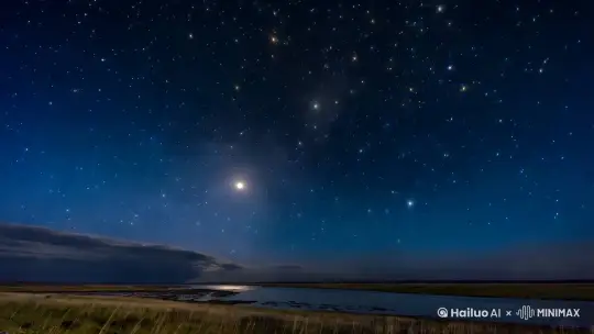 星垂平野阔 月涌大江流 by Hailuo AI Video Generator