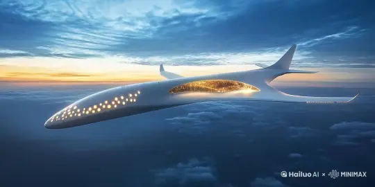 飞机飞行，电影镜头，电影光影 by Hailuo AI Video Generator