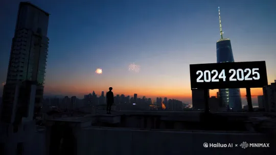 由2024年到2025年的转场视频 by Hailuo AI Video Generator