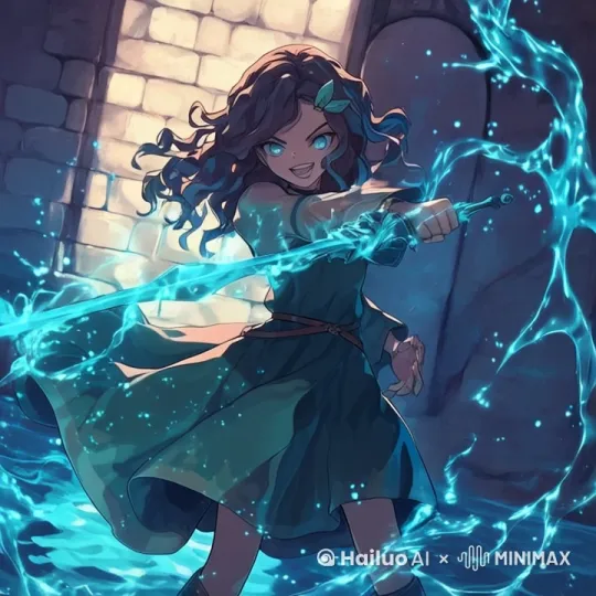 卷起水花与强敌战斗 by Hailuo AI Video Generator