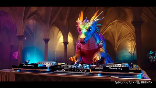 一条龙在打DJ by Hailuo AI Video Generator