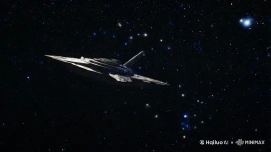 浩瀚宇宙 星辰大海 雄伟的超级战列舰 by Hailuo AI Video Generator