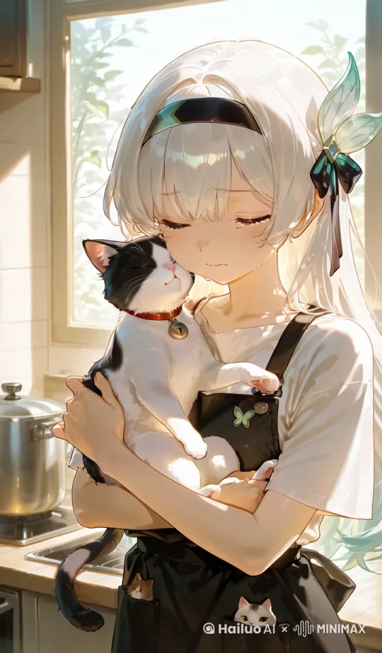 抚摸猫猫 by Hailuo AI Video Generator