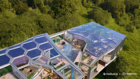 拟人化的蜜蜂蜂巢建筑和蜜蜂卡通人物社区活动
建筑结构设计: 六边形模块组合的玻璃和钢铁结构,外观呈现蜂巢图案。 环保材料的应用,如回收塑料和节能玻璃。 内部空间利用: 多功能区域划分,包括居住区、工作区和休闲区。 可移动隔墙实现空间灵活变换,共享中央花园和厨房。
蜜蜂日常活动: 早晨在共享健身房锻炼,准备早餐。 小蜜蜂在学习区上课,成年蜜蜂在工作区远程办公。 傍晚在中央花园聚会,社区节日和手工艺制作活动。
科技元素: 智能控制系统调节光线和温度。
美学元素: 色彩搭配和谐,内部装饰风格现代简约。 艺术装置增添生活情趣。
动态元素: 时间流逝展示建筑从白天到黑夜的不同面貌。 背景音乐和音效增强氛围感。
视频节奏与镜头运用: 广角镜头展示建筑整体结构。 特写镜头捕捉蜜蜂日常生活细节。
by Hailuo AI Video Generator