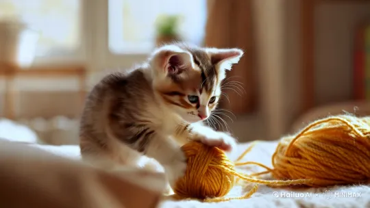 搬砖的小猫 by Hailuo AI Video Generator