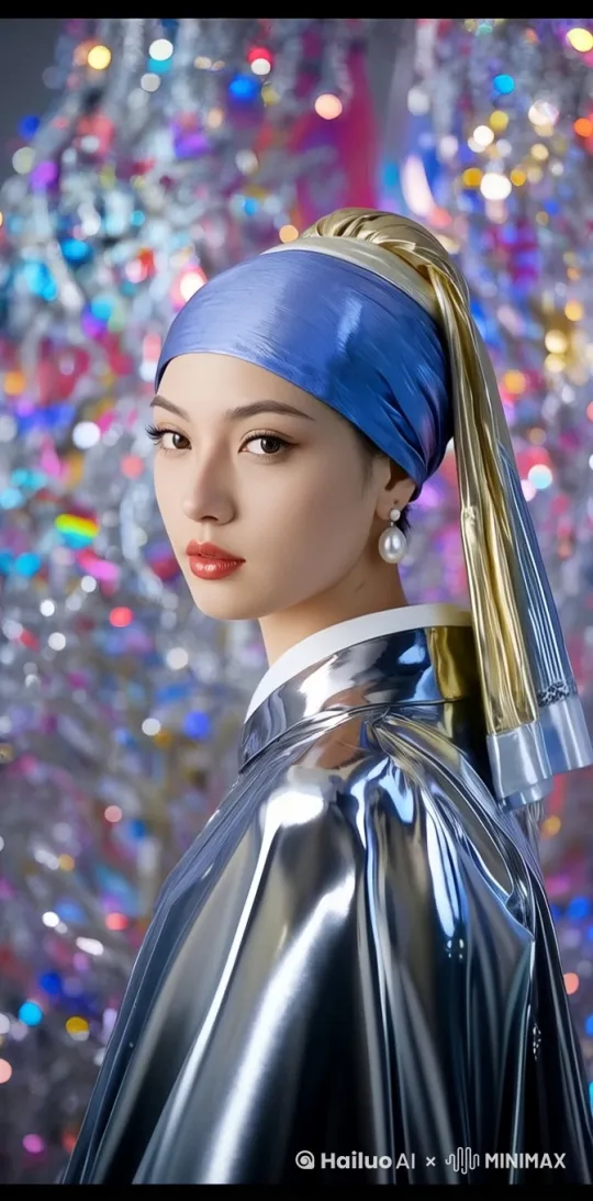 美女取下发套，甩动她那一头乌黑的秀发，非常诱惑 by Hailuo AI Video Generator