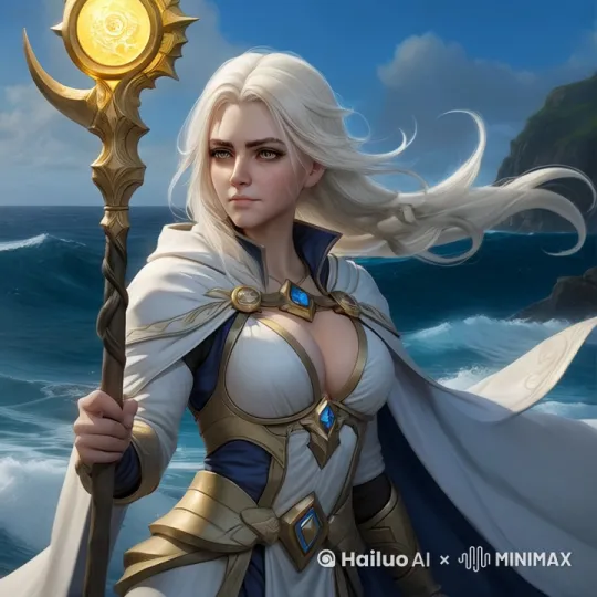 看着镜头，飘动的头发 by Hailuo AI Video Generator