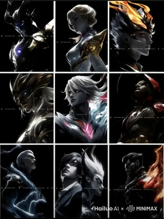 让每一个人物都轻微动起来，附带着闪电和火焰的特效 by Hailuo AI Video Generator