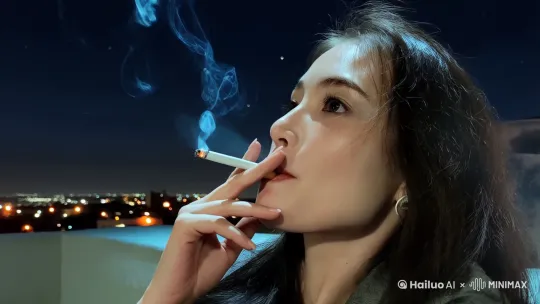主角女生，躺屋顶，吸烟，保持角色形象、衣服等，尽可能保持角色形象感受，不需要运镜。

 by Hailuo AI Video Generator
