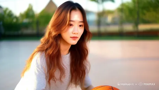 女孩在打篮球 by Hailuo AI Video Generator
