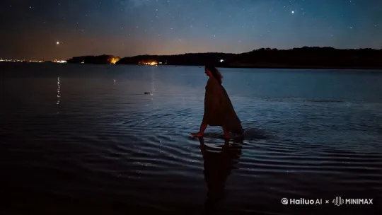 月亮湾漂流记，我在星空行走 by Hailuo AI Video Generator