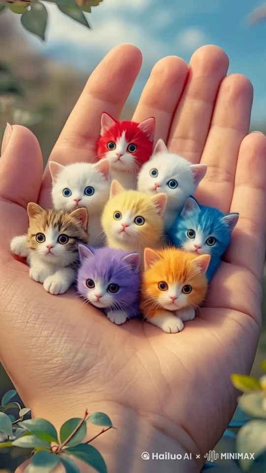 猫咪很自然的挪动身体，很好奇的表情 by Hailuo AI Video Generator
