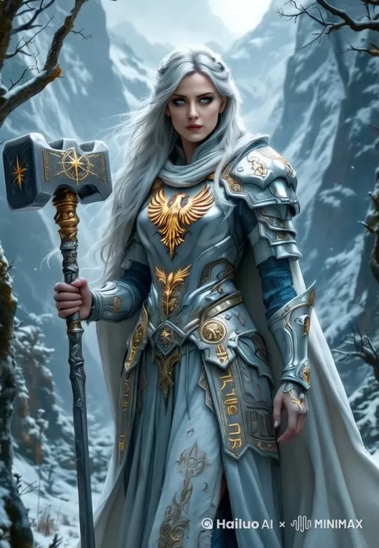 风雪扑面，武器收光与能量，蓄势待发 by Hailuo AI Video Generator