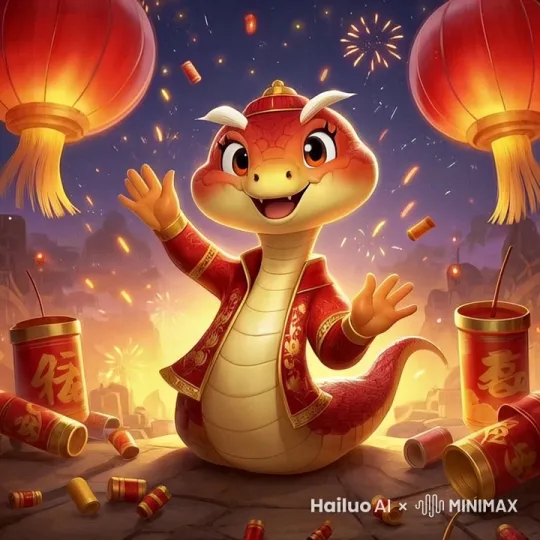 开心拜年，烟花绽放 by Hailuo AI Video Generator