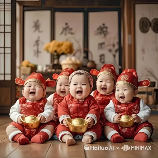 举起手中元宝 欢快的神态 动作 by Hailuo AI Video Generator