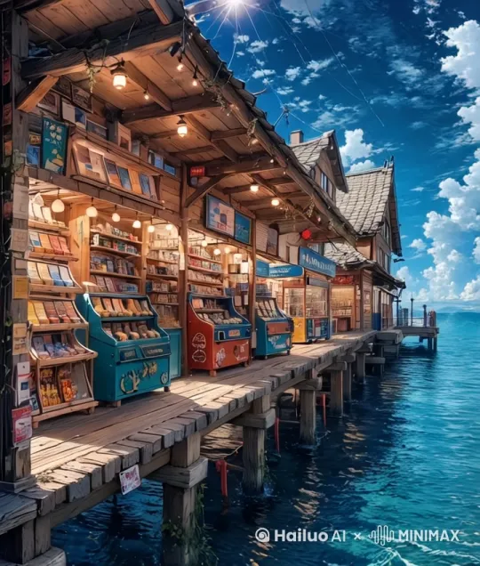 灯光闪动，海浪起伏 by Hailuo AI Video Generator