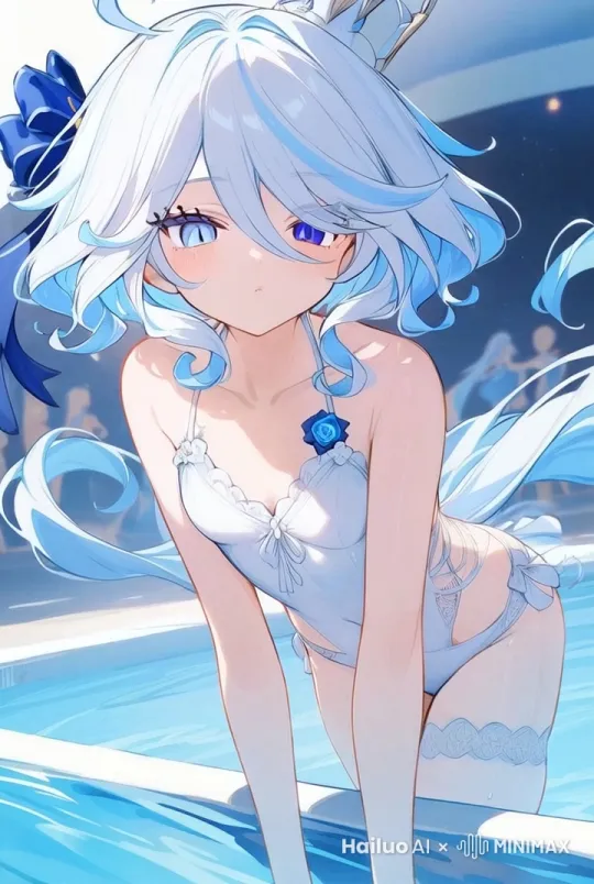 泳装，腿长，身材好，双手放身后，帽子，海边，海水，阳光 by Hailuo AI Video Generator