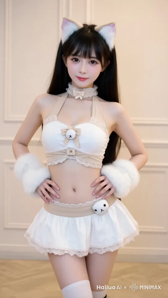面带温柔的微笑，在温馨的氛围显得格外优雅，服装如丝绸般光滑，画质高清。不模糊，不畸大师运镜，一个美女，先右扭屁股，再左扭屁股，然后跳起了网络热门舞蹈，表情可爱，镜头垂直摇镜，真人的动作，画面真实，画面流畅，生动细节，光线统一柔和
智能动态，智能
运镜，手持摄影
效果。细节丰富
惟妙惟肖，栩栩
如生，真实自然。
动态连贯，动态
符合逻辑，无瑕
疵，无变形，符
合自然规律，一
镜到底。背景自
然动态，真实自
然。专业级摄影
作品，专业级电
影光效，大师级
作品。高饱和度，
高对比度，高锐
化度，高帧率，
流畅自然，超高
清摄影作品，超
高清画质，史诗
级电影级摄影。 by Hailuo AI Video Generator