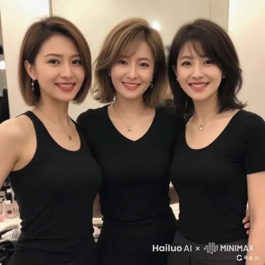 面对镜头，迷人的微笑，拨动头发 by Hailuo AI Video Generator