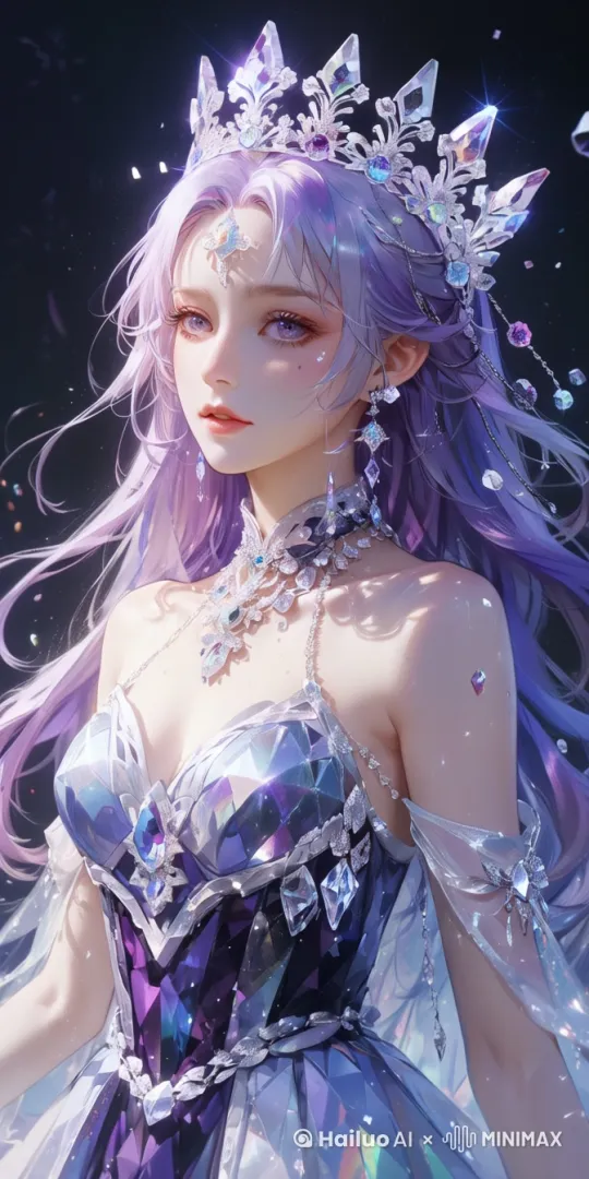 钻石女王，画面亮闪闪 by Hailuo AI Video Generator