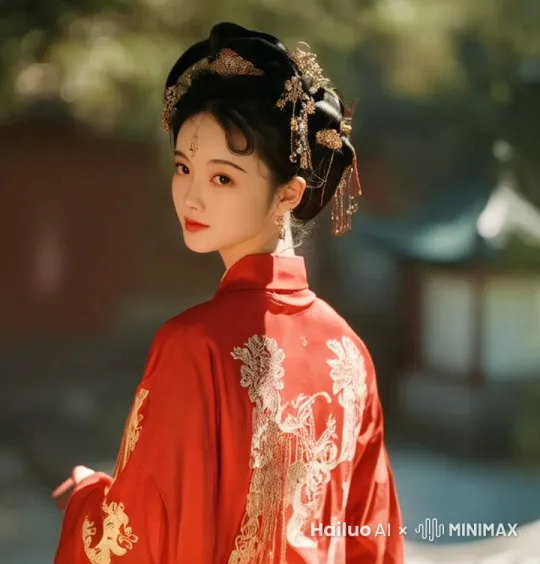 人物转身向镜头走来, 推拉镜头由远及近, 特写女孩双眼 by Hailuo AI Video Generator