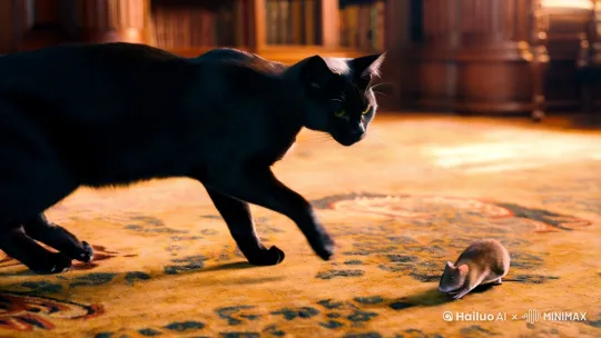 猫捉老鼠 by Hailuo AI Video Generator