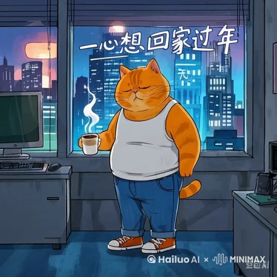 缓慢聚焦，橘猫低下头，烟气袅袅升起 by Hailuo AI Video Generator