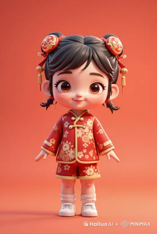 双手作揖，恭喜发财 by Hailuo AI Video Generator