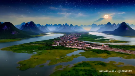 《滕王阁序》
 

豫章故郡，洪都新府。星分翼轸，地接衡庐。襟三江而带五湖，控蛮荆而引瓯越。物华天宝，龙光射牛斗之墟；人杰地灵，徐孺下陈蕃之榻。雄州雾列，俊采星驰。台隍枕夷夏之交，宾主尽东南之美。都督阎公之雅望，棨戟遥临；宇文新州之懿范，襜帷暂驻。十旬休假，胜友如云；千里逢迎，高朋满座。腾蛟起凤，孟学士之词宗；紫电青霜，王将军之武库。家君作宰，路出名区；童子何知，躬逢胜饯。
 
时维九月，序属三秋。潦水尽而寒潭清，烟光凝而暮山紫。俨骖騑于上路，访风景于崇阿；临帝子之长洲，得天人之旧馆。层峦耸翠，上出重霄；飞阁流丹，下临无地。鹤汀凫渚，穷岛屿之萦回；桂殿兰宫，即冈峦之体势。
 
披绣闼，俯雕甍，山原旷其盈视，川泽纡其骇瞩。闾阎扑地，钟鸣鼎食之家；舸舰弥津，青雀黄龙之舳。云销雨霁，彩彻区明。落霞与孤鹜齐飞，秋水共长天一色。渔舟唱晚，响穷彭蠡之滨；雁阵惊寒，声断衡阳之浦。
 
遥襟甫畅，逸兴遄飞。爽籁发而清风生，纤歌凝而白云遏。睢园绿竹，气凌彭泽之樽；邺水朱华，光照临川之笔。四美具，二难并。穷睇眄于中天，极娱游于暇日。天高地迥，觉宇宙之无穷；兴尽悲来，识盈虚之有数。望长安于日下，目吴会于云间。地势极而南溟深，天柱高而北辰远。关山难越，谁悲失路之人？萍水相逢，尽是他乡之客。怀帝阍而不见，奉宣室以何年？
 
嗟乎！时运不齐，命途多舛。冯唐易老，李广难封。屈贾谊于长沙，非无圣主；窜梁鸿于海曲，岂乏明时？所赖君子见机，达人知命。老当益壮，宁移白首之心？穷且益坚，不坠青云之志。酌贪泉而觉爽，处涸辙以犹欢。北海虽赊，扶摇可接；东隅已逝，桑榆非晚。孟尝高洁，空余报国之情；阮籍猖狂，岂效穷途之哭！
 
勃，三尺微命，一介书生。无路请缨，等终军之弱冠；有怀投笔，慕宗悫之长风。舍簪笏于百龄，奉晨昏于万里。非谢家之宝树，接孟氏之芳邻。他日趋庭，叨陪鲤对；今兹捧袂，喜托龙门。杨意不逢，抚凌云而自惜；钟期既遇，奏流水以何惭？
 
呜乎！胜地不常，盛筵难再；兰亭已矣，梓泽丘墟。临别赠言，幸承恩于伟饯；登高作赋，是所望于群公。敢竭鄙怀，恭疏短引；一言均赋，四韵俱成。请洒潘江，各倾陆海云尔。
 
滕王高阁临江渚，佩玉鸣鸾罢歌舞。画栋朝飞南浦云，珠帘暮卷西山雨。闲云潭影日悠悠，物换星移几度秋。阁中帝子今何在？槛外长江空自流。 by Hailuo AI Video Generator