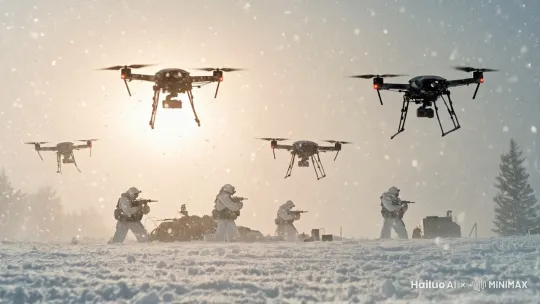 The soldiers charged forward by Hailuo AI Video Generator
