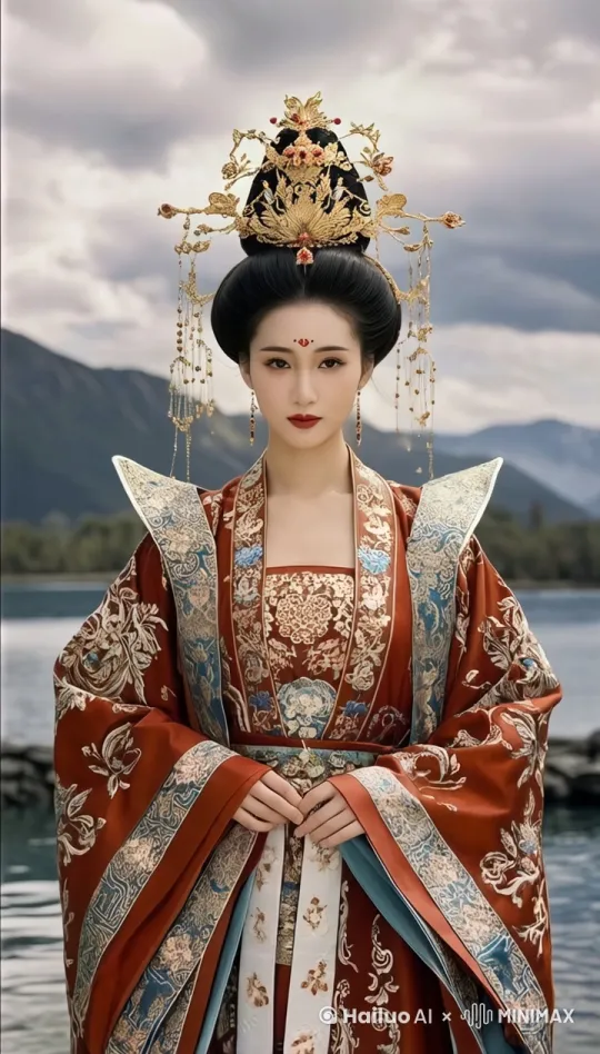 女主持人站着，看着镜头，点头，不说话。 by Hailuo AI Video Generator