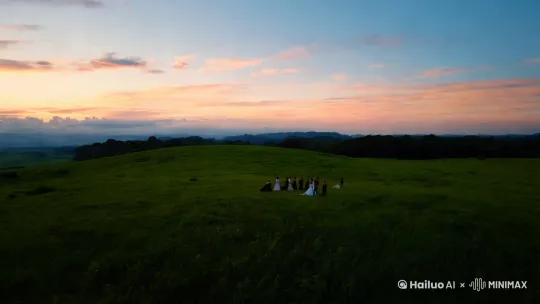 治愈风景视频，要求有人天空景色 by Hailuo AI Video Generator