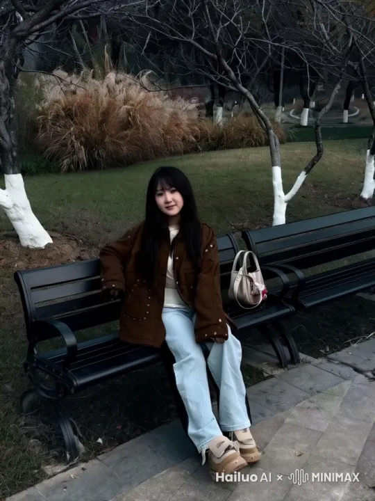 女孩遇到了萨摩耶，狗狗抱住了她 by Hailuo AI Video Generator