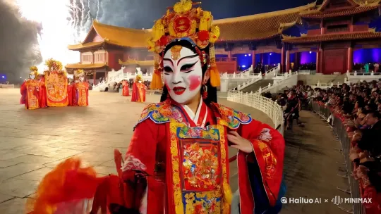 学秦腔    烟花秀  by Hailuo AI Video Generator