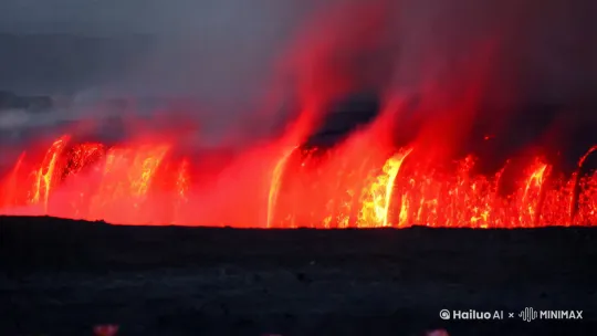 镜头一：火山岩浆翻滚，震撼开场。
镜头二：岩浆渐冷，裂缝中冒出嫩芽。
镜头三：嫩芽生长，绽放为美丽莲花。
旁白：在绝望之地，生命绽放奇迹。火山之上，莲花独盛。 by Hailuo AI Video Generator