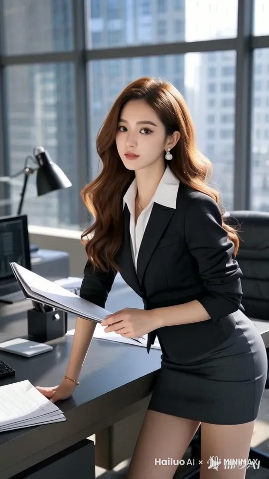 美女转身走向镜头 by Hailuo AI Video Generator