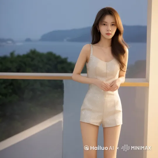 风吹动头发，眨眼睛 by Hailuo AI Video Generator