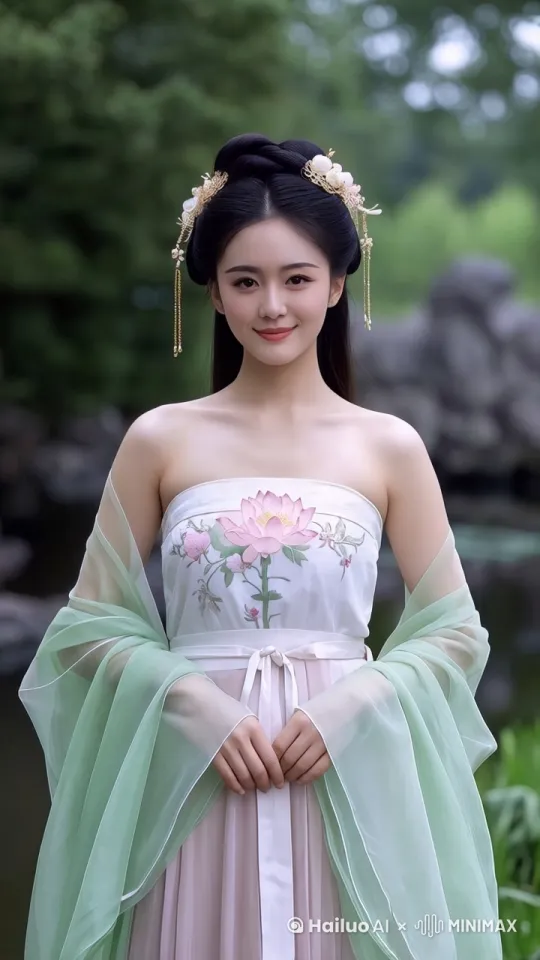 女主持人站着，看着镜头，点头，不说话。 by Hailuo AI Video Generator