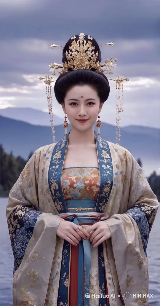 女主持人站着，看着镜头，点头，不说话。 by Hailuo AI Video Generator