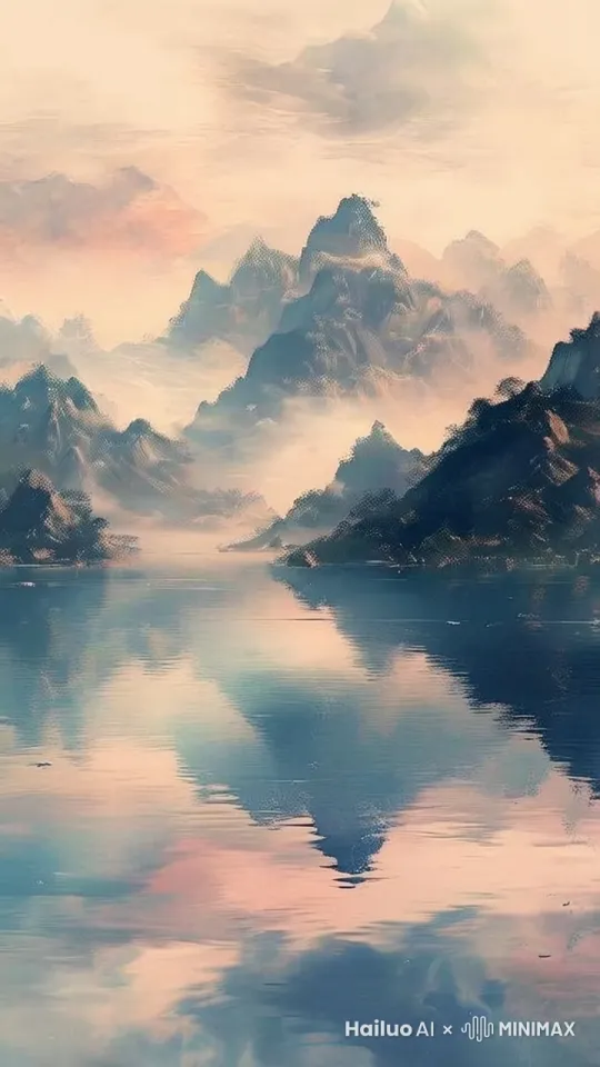 白云动起来，流水缓缓流动，体现一种真是感 by Hailuo AI Video Generator