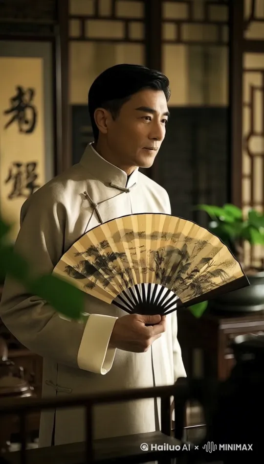 一个气质的男性对着镜头说话 by Hailuo AI Video Generator