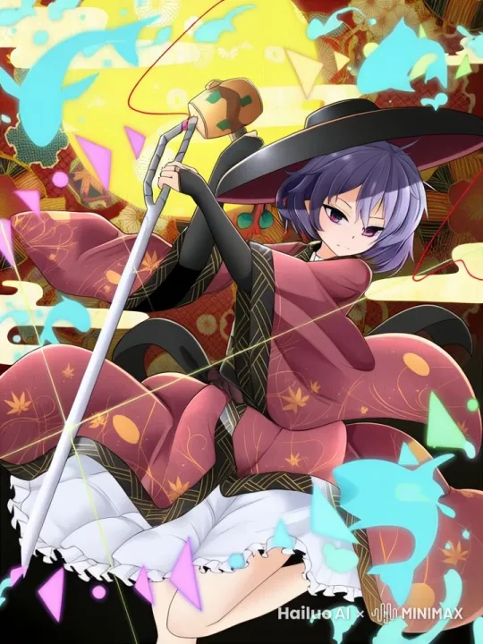 女孩拔刀斩出，特写面部，特写刀光 by Hailuo AI Video Generator