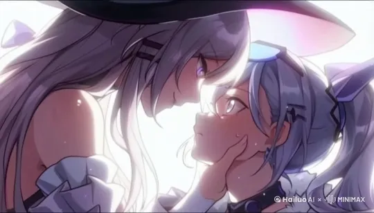两人接吻的画面。 by Hailuo AI Video Generator