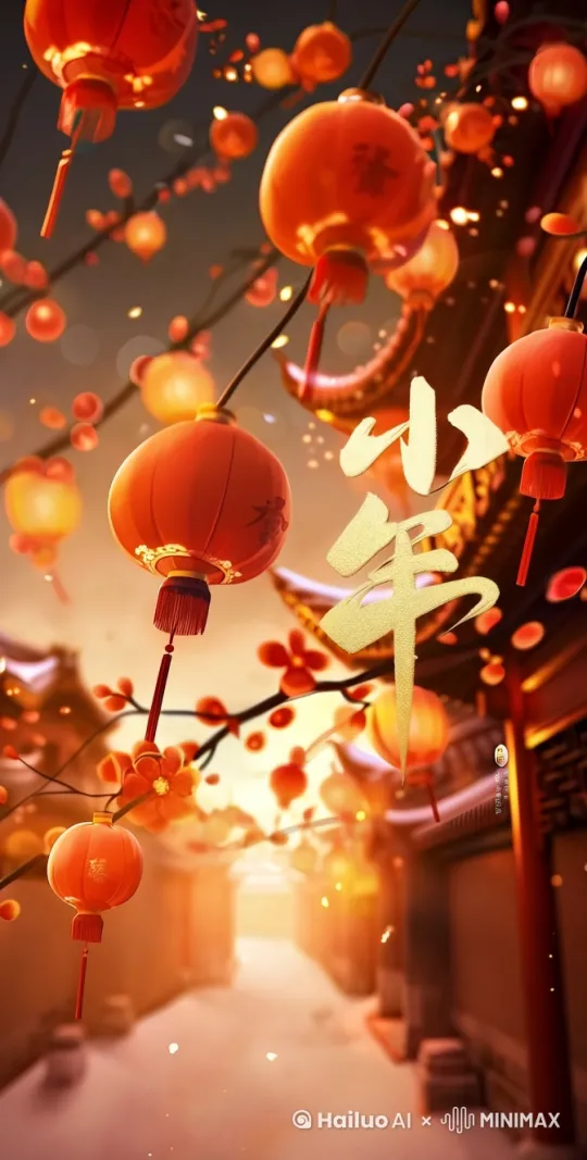 灯笼随风微微摆动，雪花飘舞，画面唯美，大片呈现，摄影级作品，高清。 by Hailuo AI Video Generator
