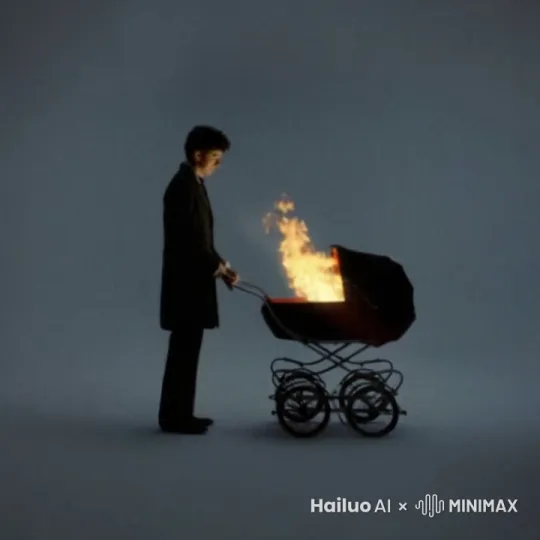 让他用水把火熄灭。 by Hailuo AI Video Generator