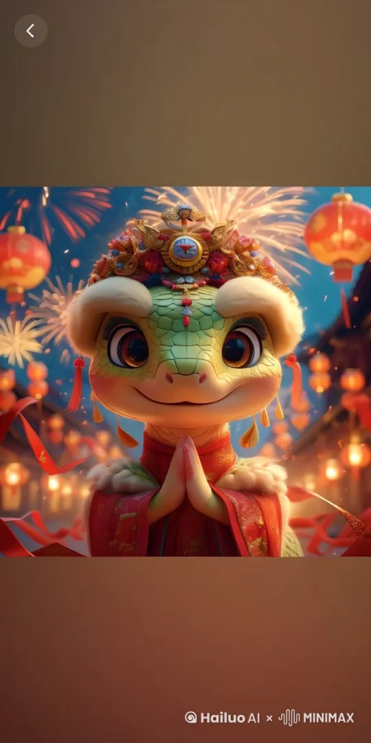 🌱❣️用图片的虚拟蛇角色介绍自己，你是六一班班主任苏楠，春节来临之际，祝大家新年，新希望，新年，新行动，新年，新改变，新年，新收获！然后分别用钢琴和口琴演奏歌曲  希望 作为节目送大家。 by Hailuo AI Video Generator